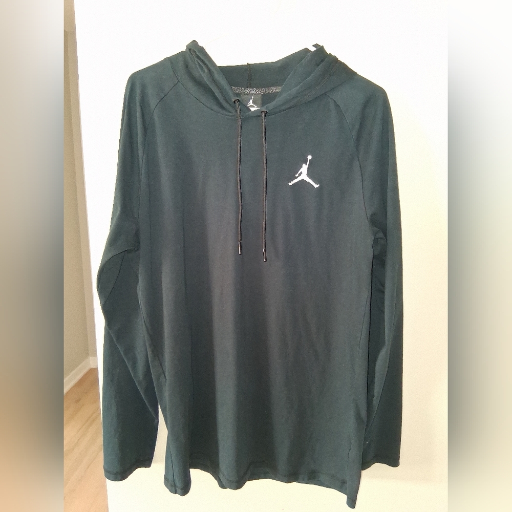Jordan Men's Hoodie in Black with White Jumpman